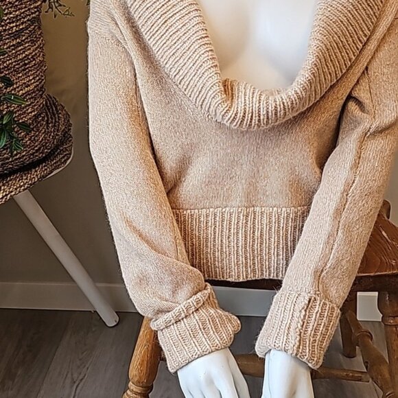 Zhen Pai Wool Open Front Oversized Collar Sweater - Picture 3 of 7